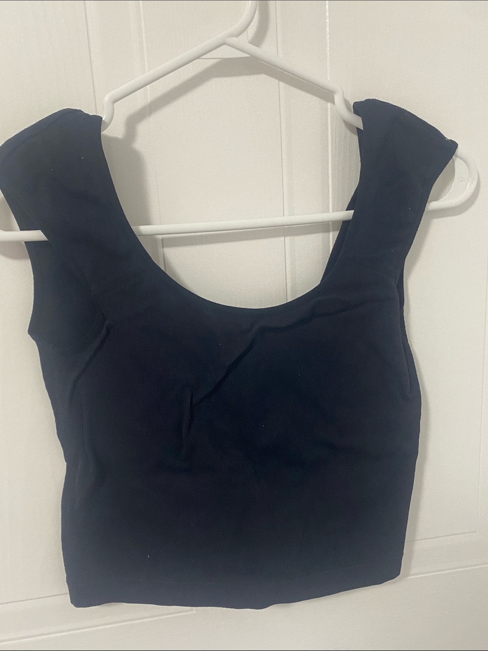 Garage Black Scoop Crop Tank Top